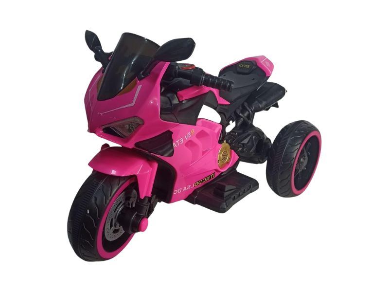 Moto Elétrica Infantil Super Moto Rosa - Brinqkids