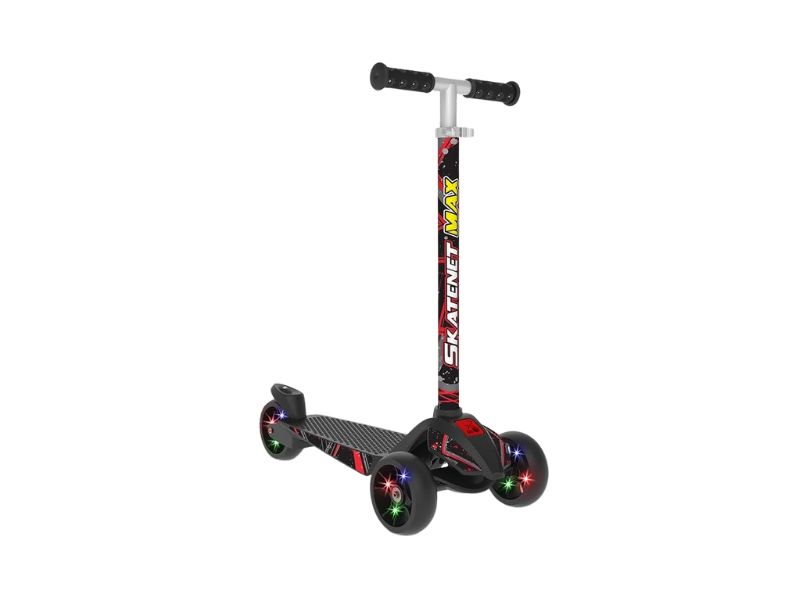 Skatenet Max LED Black de 3 Rodas - Bandeirante