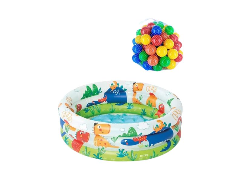 Piscina de Bolinhas Dinossauros 40 Litros + 50 Bolinhas Coloridas